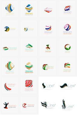 Evrensel soyut geometrik şekiller - iş Amblemler