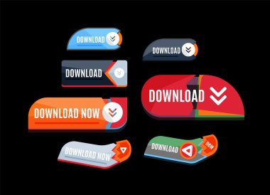 Renkli download web düğme.