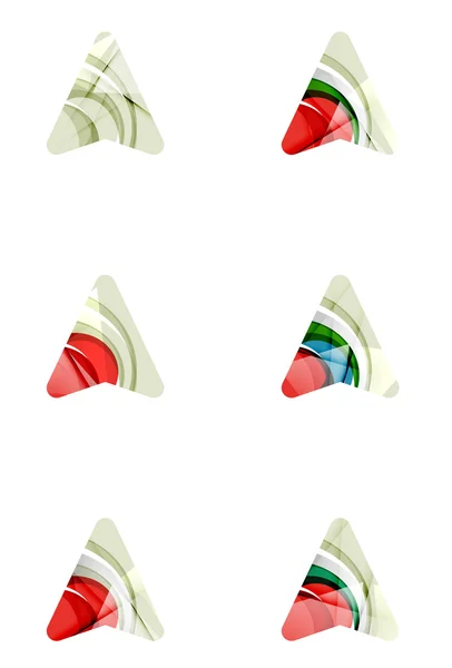 Ensemble d'icônes directionnelles abstraites — Image vectorielle