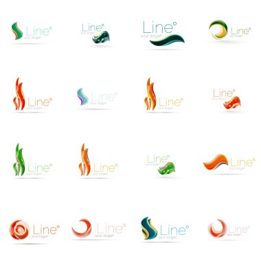 Soyut dalgalı öğeleri kümesi.