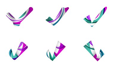 Soyut Tamam ve kene simgeler kümesi,