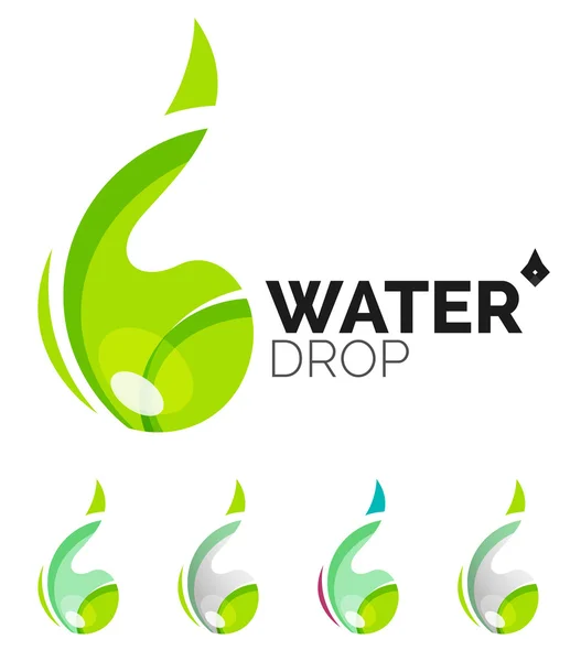 Set van abstracte eco water pictogrammen, — Stockvector