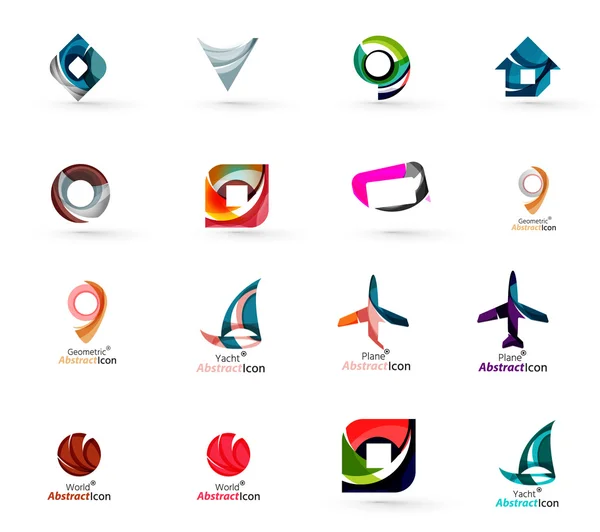 Set van abstracte reizen logo iconen. — Stockvector