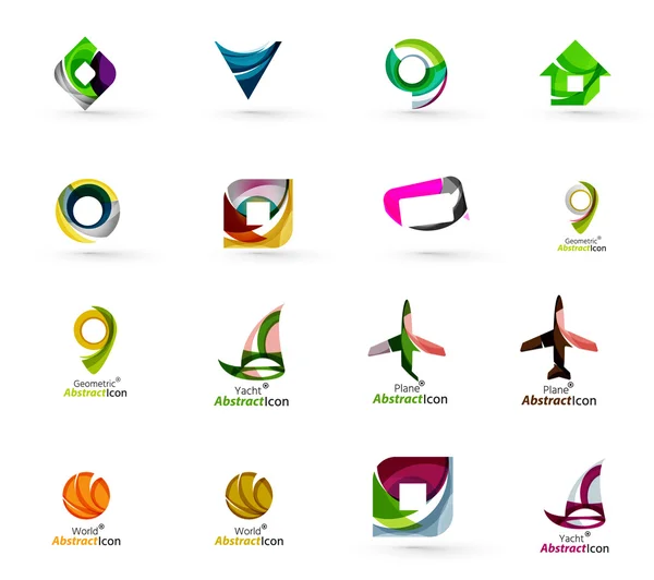Ensemble d'icônes abstraites de logo de voyage . — Image vectorielle