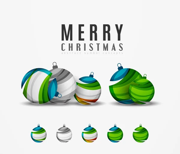 Conjunto de bola abstracta de Navidad — Vector de stock