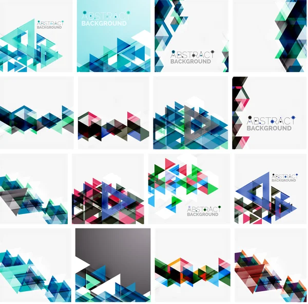 Set of triangle geometric — Stockvector