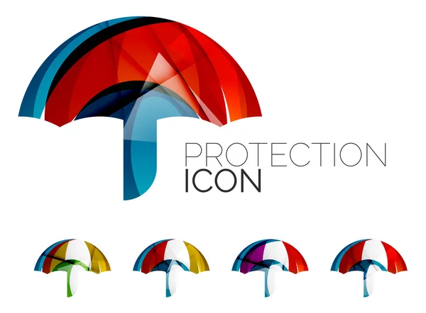 Set di icone astratte ombrello , — Vettoriale Stock