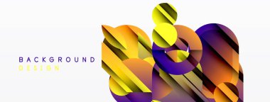 Soyut geometrik şekiller örtüşüyor, canlı renk eğimleri yaratıyor. Arkaplan ve sunumlar için modern tasarım ögesi.