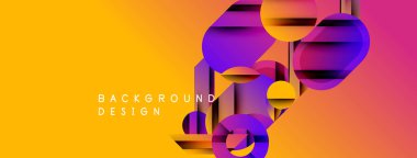 Soyut, enerjik bir arkaplan. Geometrik şekiller örtüşür, dinamik renkli kompozisyon oluşturur. Gradyan geçişler tasarıma hakim..