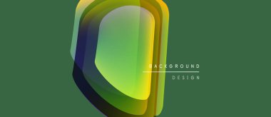 Soyut katmanlı şekil, canlı renkler, yeşil zemin. Modern tasarım öğesi, pürüzsüz gradyanlar, basit kompozisyon. Metin arkaplan tasarımı okur.