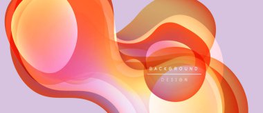 Soyut sıvı şekiller, turuncu renkler, mor fon. Modern tasarım elementleri, pürüzsüz eğimler, dinamik bileşimler. Arkaplan dokusu, görsel akış.