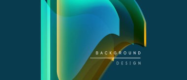 Soyut sıvı şekiller, canlı renkler, modern tasarım. Gradyan örtüler dinamik görsel efekt yaratır. Metin arkaplan tasarımı okur.