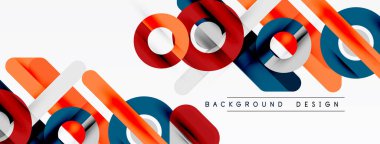 Soyut geometrik şekiller örtüşür, dinamik görsel efekt yaratır. Turuncu, mavi, gri renkler tasarımda baskın. Modern arkaplan modeli.