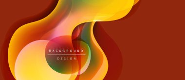 Soyut sıvı şekiller, canlı renklerin karışımı. Turuncu, sarı renkler tasarımda baskın. Modern arkaplan dokusu, dinamik bileşim.