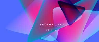 Soyut geometrik şekiller örtüşür, parlak mavi ve pembe renkler yaratır. Modern tasarım elementleri dijital sanat, arkaplan dokusu.