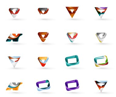 Çeşitli geometrik simgeler kümesi