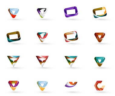 Çeşitli geometrik simgeler kümesi