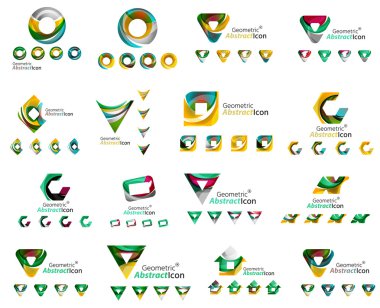 Çeşitli geometrik simgeler kümesi