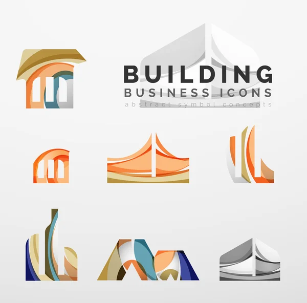 Ensemble de logo immobilier ou de bâtiment — Image vectorielle