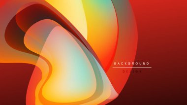 Soyut sıvı şekiller, canlı renklerin karışımı. Karanlık arka planda dinamik kompozisyon. Modern tasarım ögesi, pürüzsüz gradyanlar.