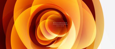 Soyut turuncu tasarım. Çift merkezli eğriler dinamik görsel efekt yaratır. Sıcak tonlar kompozisyona hükmediyor, enerji ve hareket öneriyor..