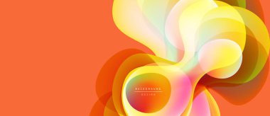 Soyut çiçek tasarımı. Turuncu arka plan katmanlı şeffaf taç yaprakları dinamik görsel efekt yaratır. Modern, canlı kompozisyon.