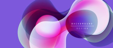 Soyut akışkan şekiller, mor arka plan. Renkler karışıyor, dinamik görsel efekt yaratıyor. Modern tasarım ögesi.