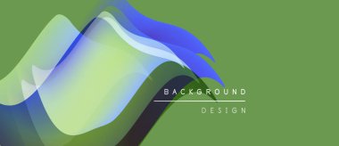 Soyut dalgalar harmanlanır ve dinamik yeşil bir zemin oluşturur. Metin arka plan tasarımı okur. Yumuşak gradyanlar görsel ilgi sunar.