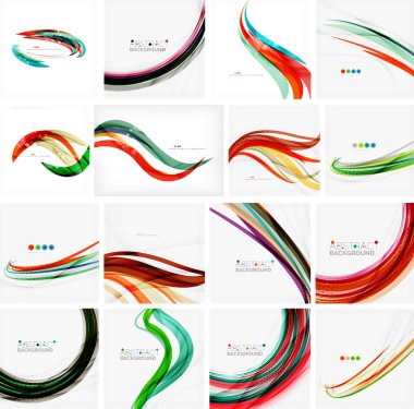 Arka kümesi. Daireler, swirls ve dalgalar ile boşaltmak mesajın için