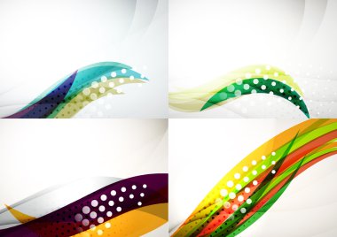 Arka kümesi. Zarif renkli bir şekilde dekore edilmiş hatları ve dalgaları ile boşaltmak mesajın için