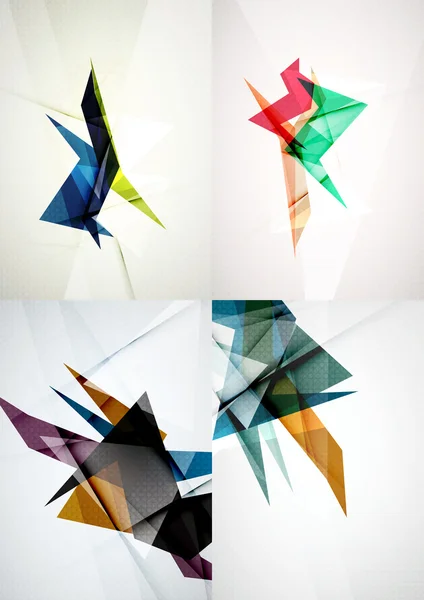 Ensemble de décors abstraits de conception d'angle et de lignes droites — Image vectorielle