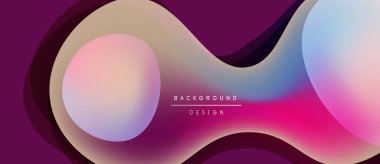Soyut sıvı şekiller harmanlanarak canlı mor, pembe ve bej renkler yaratır. Arkaplan ve sunumlar için modern tasarım ögesi.