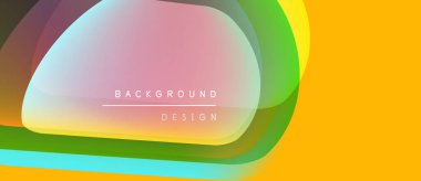 Soyut renkli katmanlar dinamik arkaplan yaratır. Renkler karışıyor, pürüzsüz geçişler oluşturuyor. Tasarım modern estetiği çağrıştırıyor.