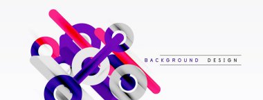 Soyut geometrik şekiller, canlı renkler, modern tasarım elementleri. Minimalist kompozisyon, temiz çizgiler, dinamik görsel etki.