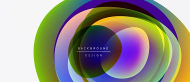 Soyut renkli katmanlar dairesel tasarım oluşturur. Gradyan renkler harmanlanarak, dinamik görsel efekt yaratır. Metin arkaplan tasarımı okur.
