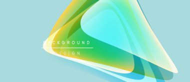 Soyut akışkan şekiller, canlı renklerin karışımı. Gradyan tasarım dinamik görsel efekt yaratır. Açık mavi arkaplan kompozisyonu.