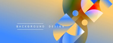 Soyut gradyan arkaplan özellikleri üst üste binen renkli daireler, dinamik görsel efekt yaratır. Metin arkaplan tasarımı okur.