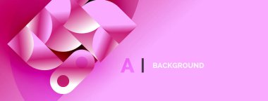 Soyut pembe tasarım, üst üste binen daireler oluşturarak dinamik görsel efekt yaratır. Geçmişe uygun modern, temiz estetik..