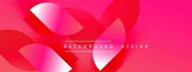 Soyut pembe tasarım. Üst üste binen katmanlar dinamik görsel efekt yaratır. Metin, kompozisyon içerisindeki arkaplan tasarımını okur.