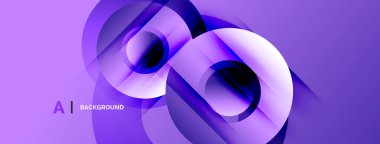 Soyut mor tasarım dairesel katmanlı şekiller oluşturarak dinamik görsel akış yaratır. Modern, gösterişli estetik..