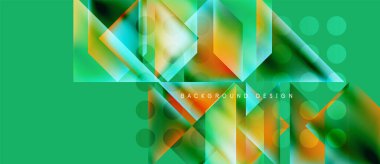 Soyut geometrik tasarım. Canlı renkler harmanlanır, dinamik görsel doku oluşturur. Arkaplan ve sunumlar için modern biçim uygun.