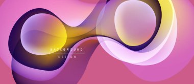 Soyut akışkan şekiller, canlı renklerin karışımı. Pembe, mor, sarı dinamik arkaplan tasarımı yaratır. Modern, pürüzsüz gradyanlar görsel ahenk sunar.