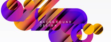 Soyut şekiller, canlı renkler, mor, sarı gradyanlar modern arkaplan tasarımı yaratır. Sıvı formları hareketi, enerjiyi akla getiriyor.