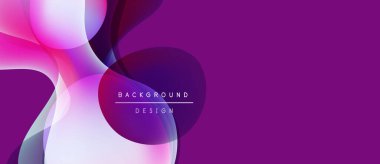 Soyut sıvı şekilleri örtüşür, canlı mor pembe renkler yaratır. Metin, kompozisyon içerisindeki arkaplan tasarımını okur. Modern estetik.