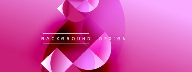 Soyut pembe arka plan. Geometrik şekiller örtüşür, dinamik görsel efekt yaratır. Metin arka plan tasarımı okur. Modern, canlı kompozisyon.
