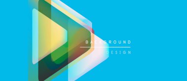 Soyut geometrik şekiller canlı mavi arkaplanda kesişir. Modern tasarım elementleri dinamik görsel doku oluşturur. Minimalist kompozisyon.