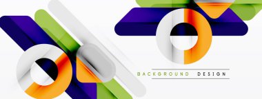 Soyut geometrik çizgiler, şekiller, canlı renkler. Modern tasarım elementleri dinamik bileşim yaratır. Minimalist tarz, temiz estetik..