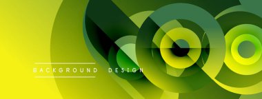 Abstract yellow, green design. Circular layers create dynamic visual effect. Modern background suitable for various projects.
