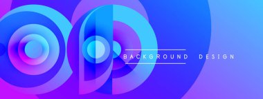 Soyut enerji çemberleri, gradyanlar dinamik görsel efektler yaratır. Modern tasarım elementleri teknoloji ve yenilik öneriyor.