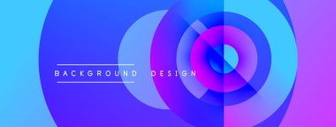 Soyut eşmerkezli daireler, canlı mavi mor renkler. Modern tasarım ögesi, uygun arkaplan dokusu. Minimalist estetik, temiz sunum.